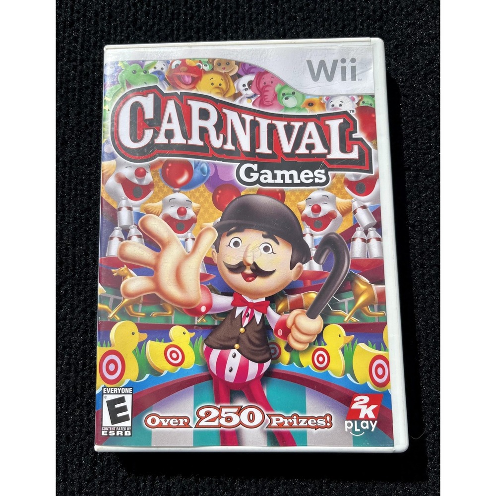 Carnival Games Nintendo Wii Video Game Complete CIB 2K‎ Play ESRB E Party Family